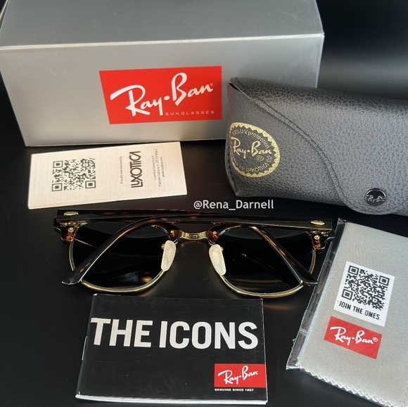 Ray-Ban Clubmaster Tortoise RB3016 Green New - Picture 7 of 16